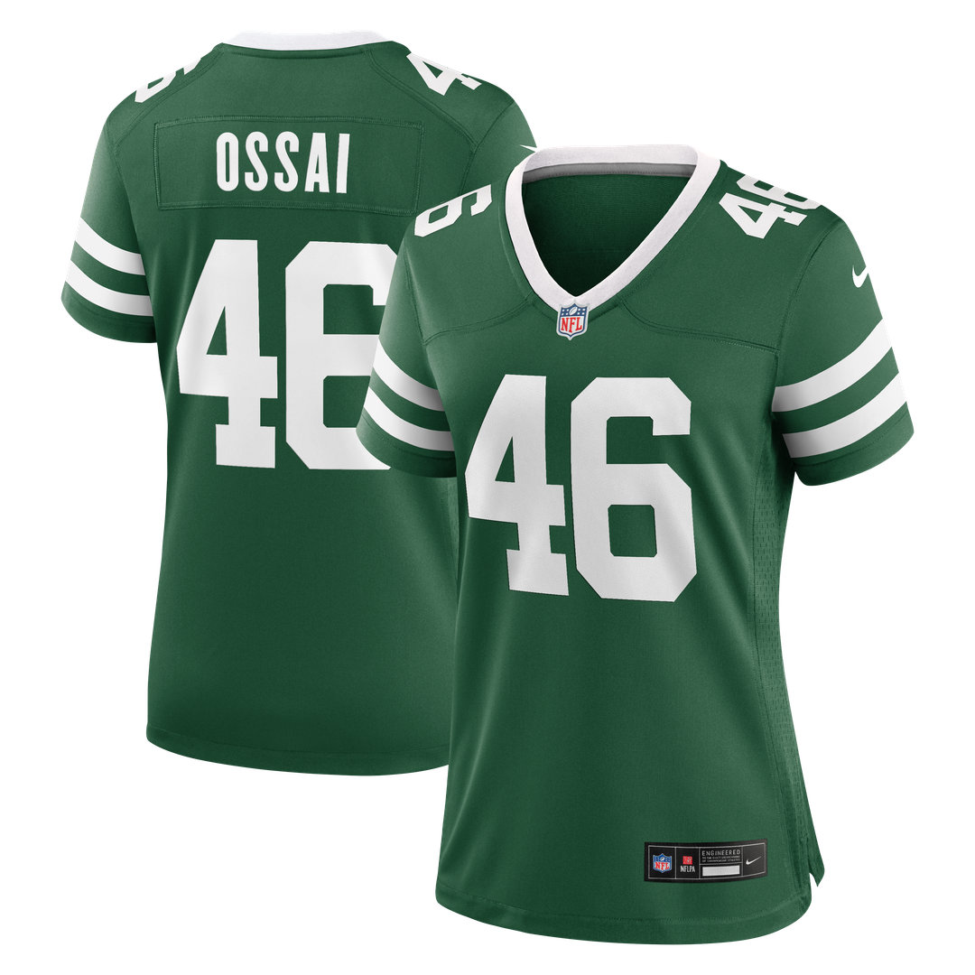 Joseph Ossai New York Jets Nike Women's Team Game Jersey - Legacy Green Official NFL Team Apparel Football Fan Gear