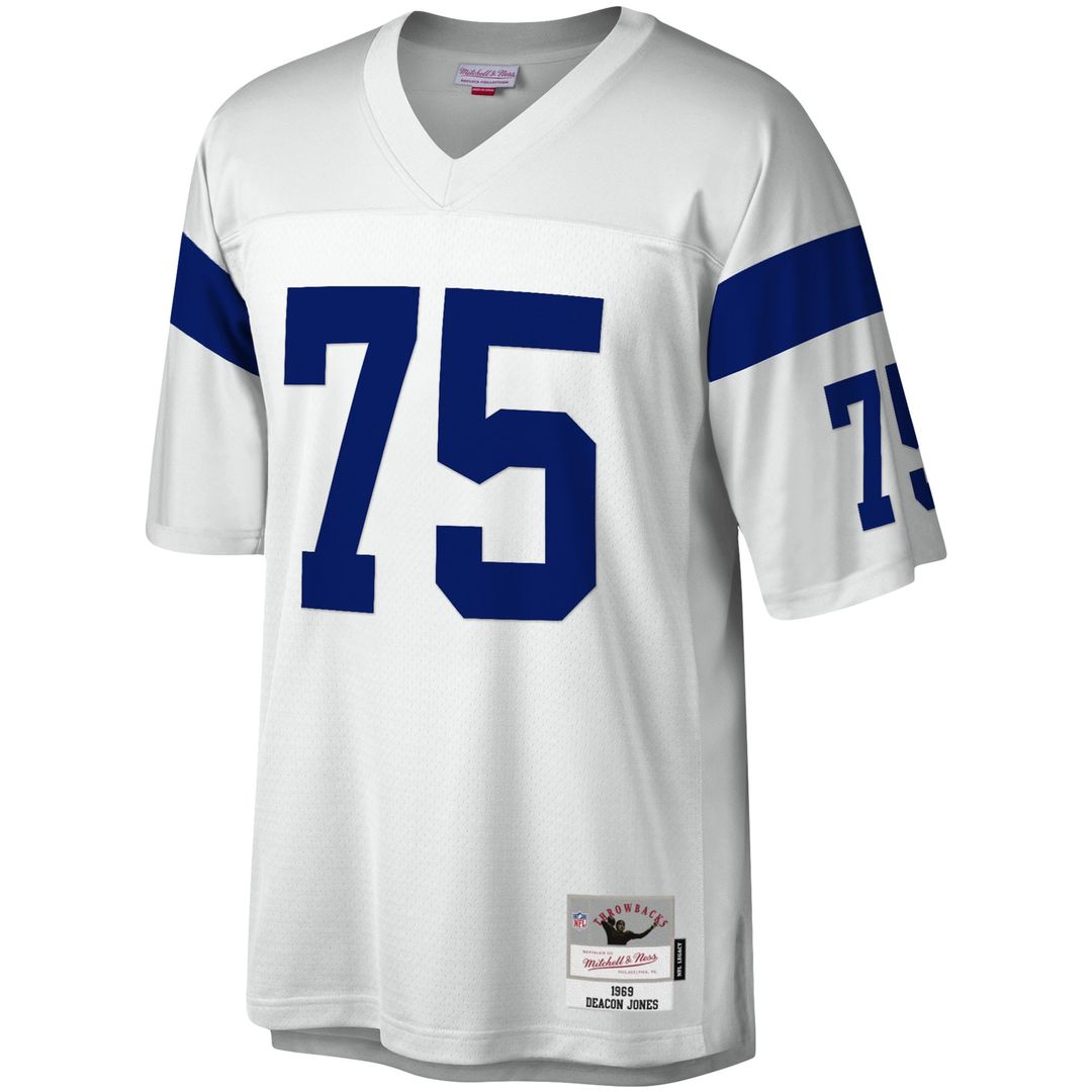 Deacon Jones Los Angeles Rams Mitchell & Ness Legacy Replica Jersey - White Official NFL Team Apparel Football Fan Gear
