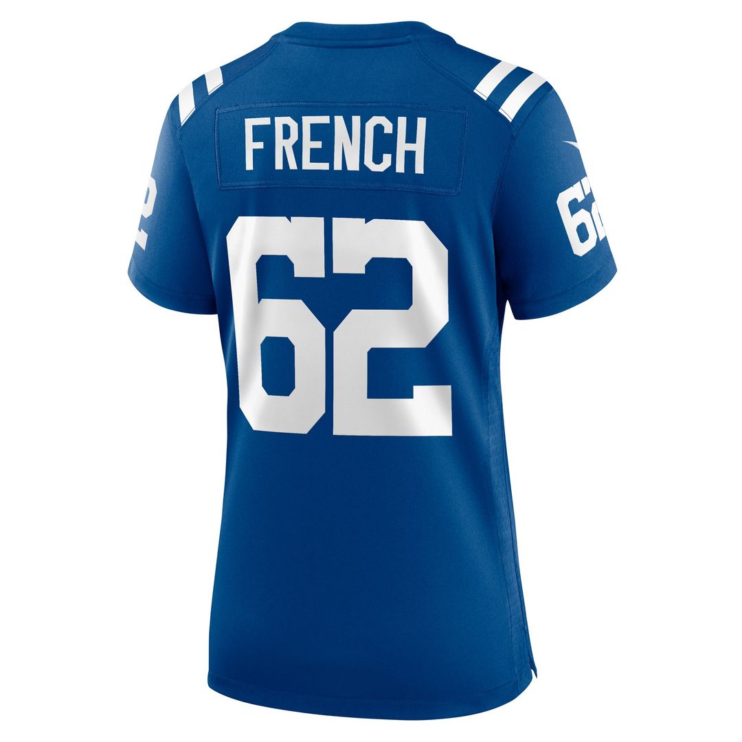 Wesley French Indianapolis Colts Nike Women's Game Player Jersey - Royal Official NFL Team Apparel Football Fan Gear