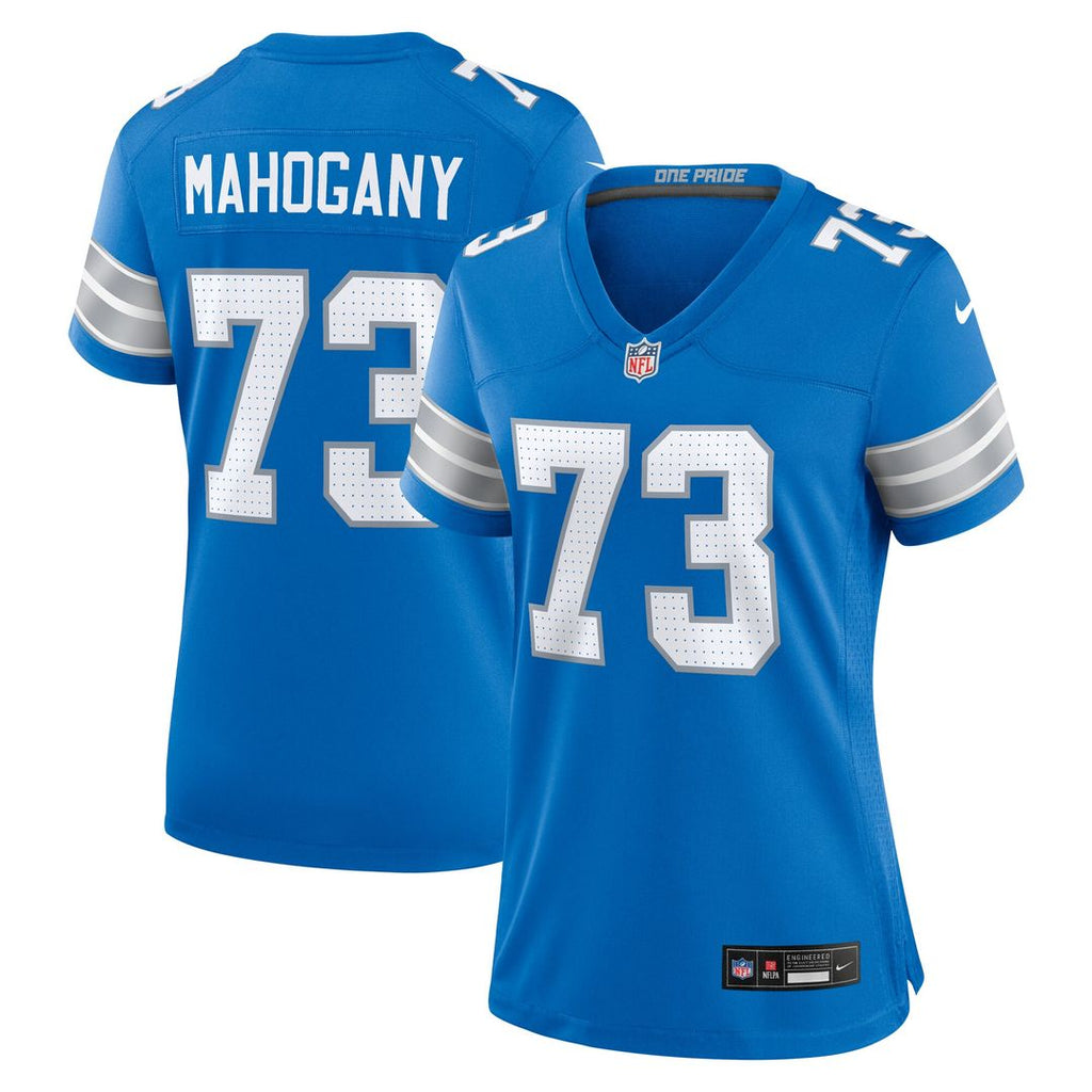 Christian Mahogany Detroit Lions Nike Women's Team Game Jersey - Blue Official NFL Team Apparel Football Fan Gear