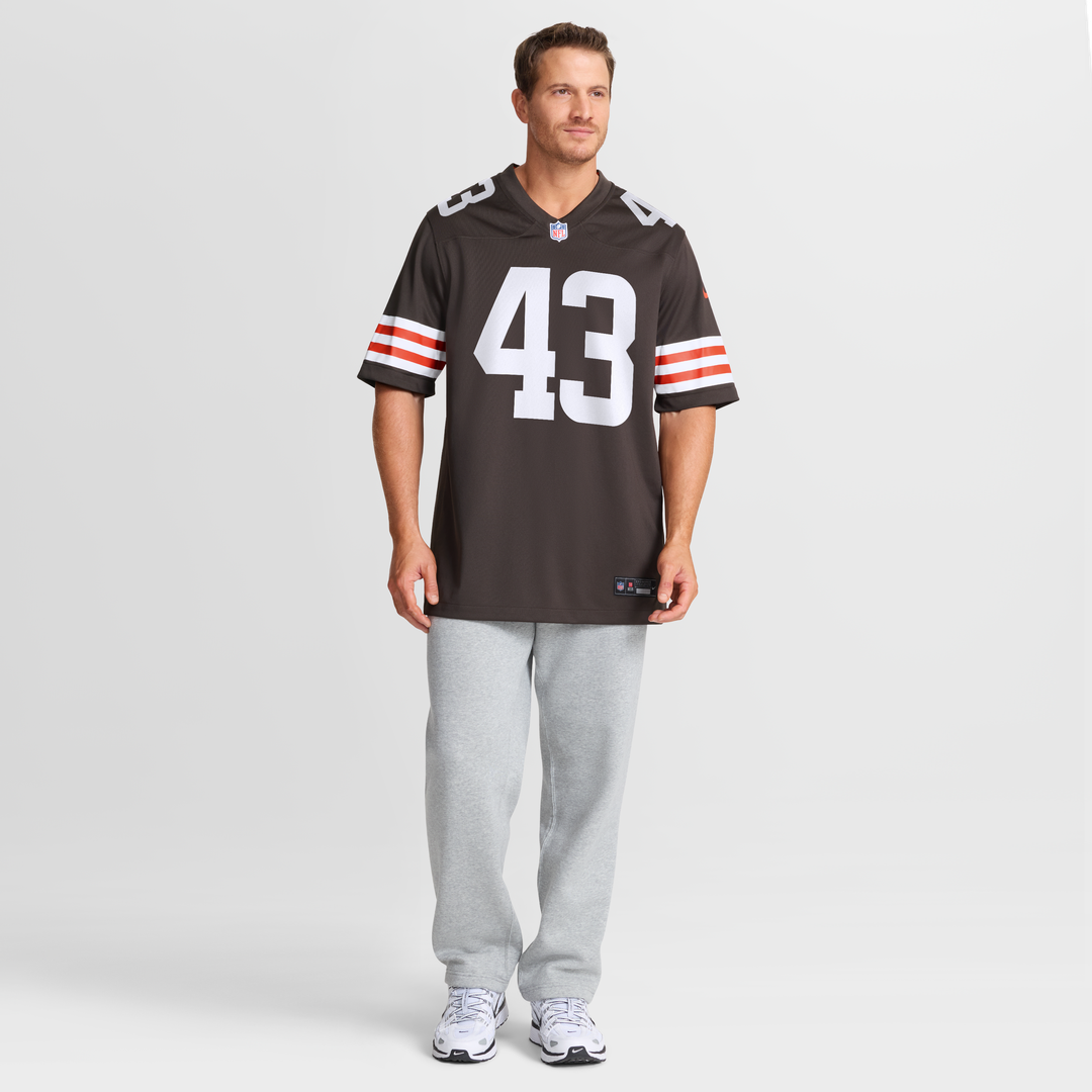 Mohamoud Diabate Cleveland Browns Nike Team Game Jersey - Brown Official NFL Team Apparel Football Fan Gear