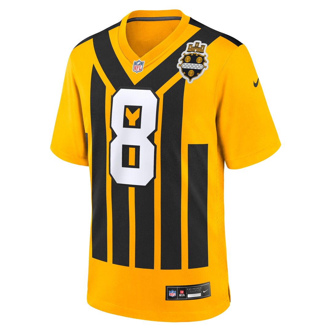 Aaron Rodgers Pittsburgh Steelers Nike Alternate 1933 Throwback Game Jersey - Gold Official NFL Team Apparel Football Fan Gear