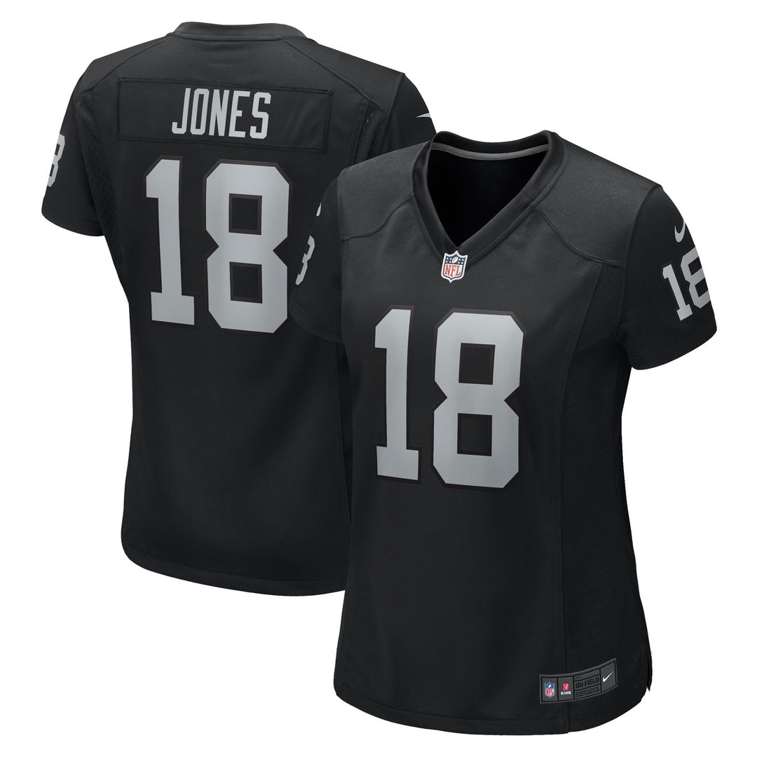 Jack Jones Las Vegas Raiders Nike Women's Game Jersey - Black Official NFL Team Apparel Football Fan Gear