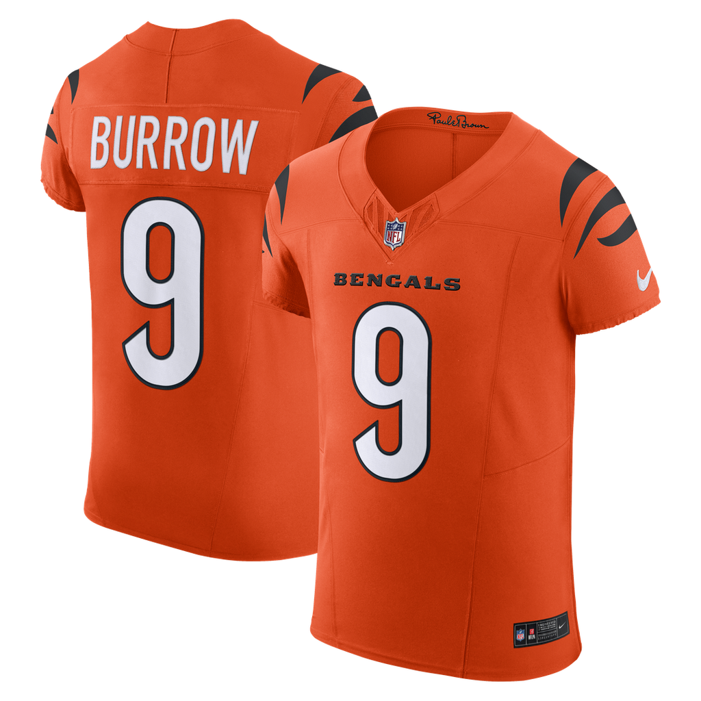 Joe Burrow Cincinnati Bengals Nike Vapor F.U.S.E. Elite Jersey - Orange Official NFL Team Apparel Football Fan Gear