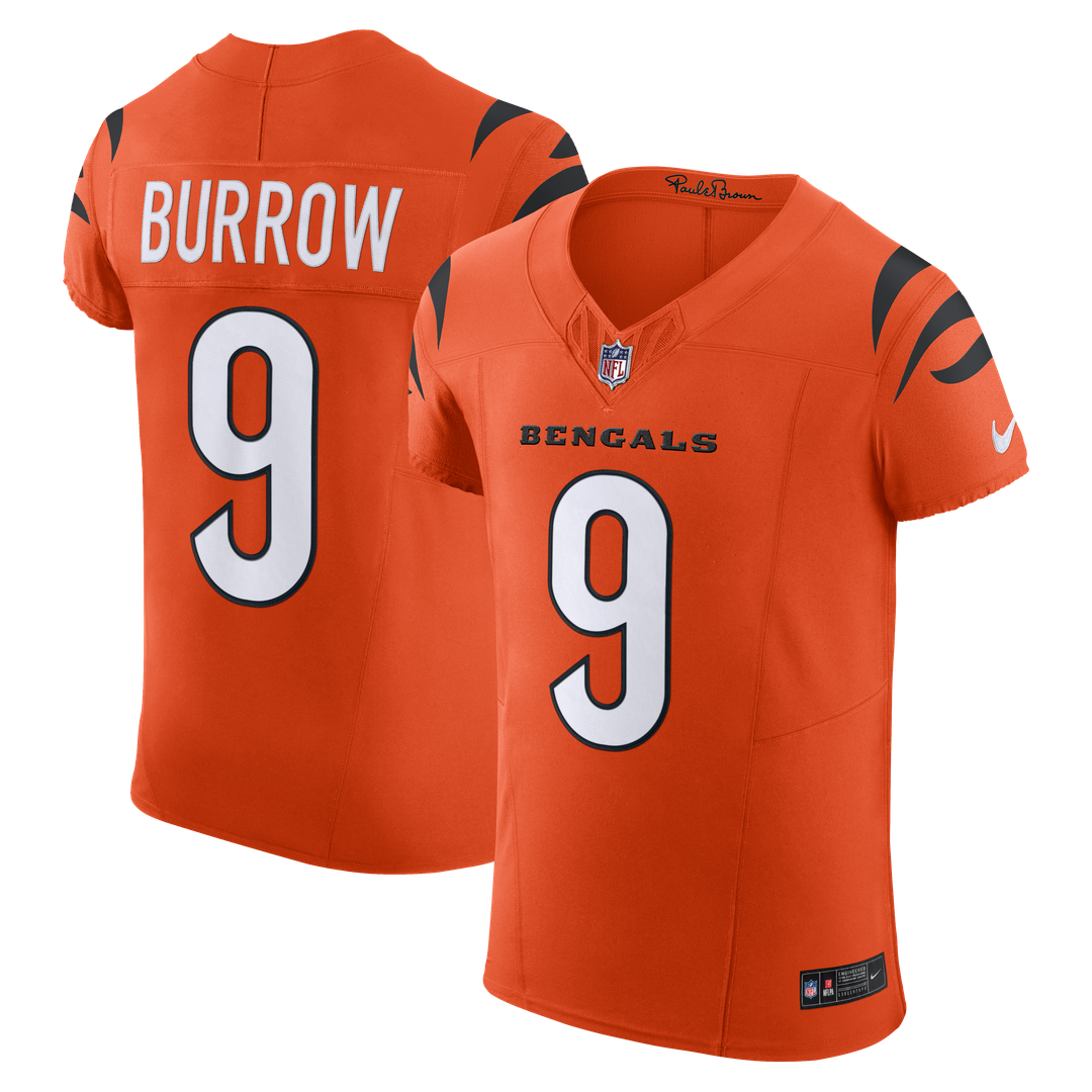 Joe Burrow Cincinnati Bengals Nike Vapor F.U.S.E. Elite Jersey - Orange Official NFL Team Apparel Football Fan Gear