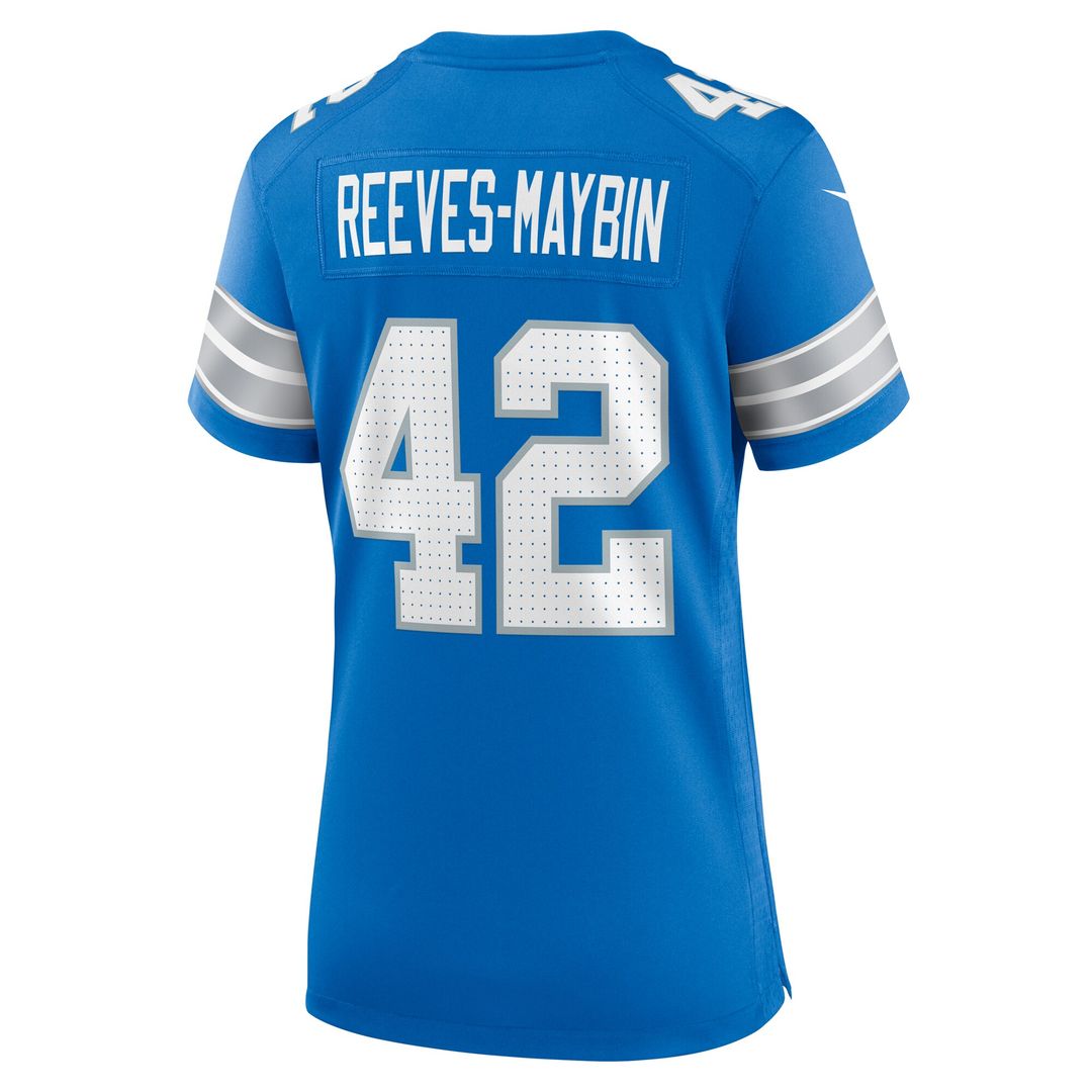 Jalen Reeves-Maybin Detroit Lions Nike Women's Team Game Jersey - Blue Official NFL Team Apparel Football Fan Gear