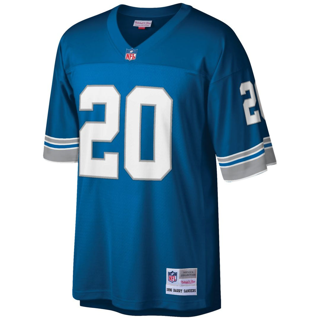 Barry Sanders Detroit Lions Mitchell & Ness Big & Tall 1996 Retired Player Replica Jersey - White Official NFL Team Apparel Football Fan Gear