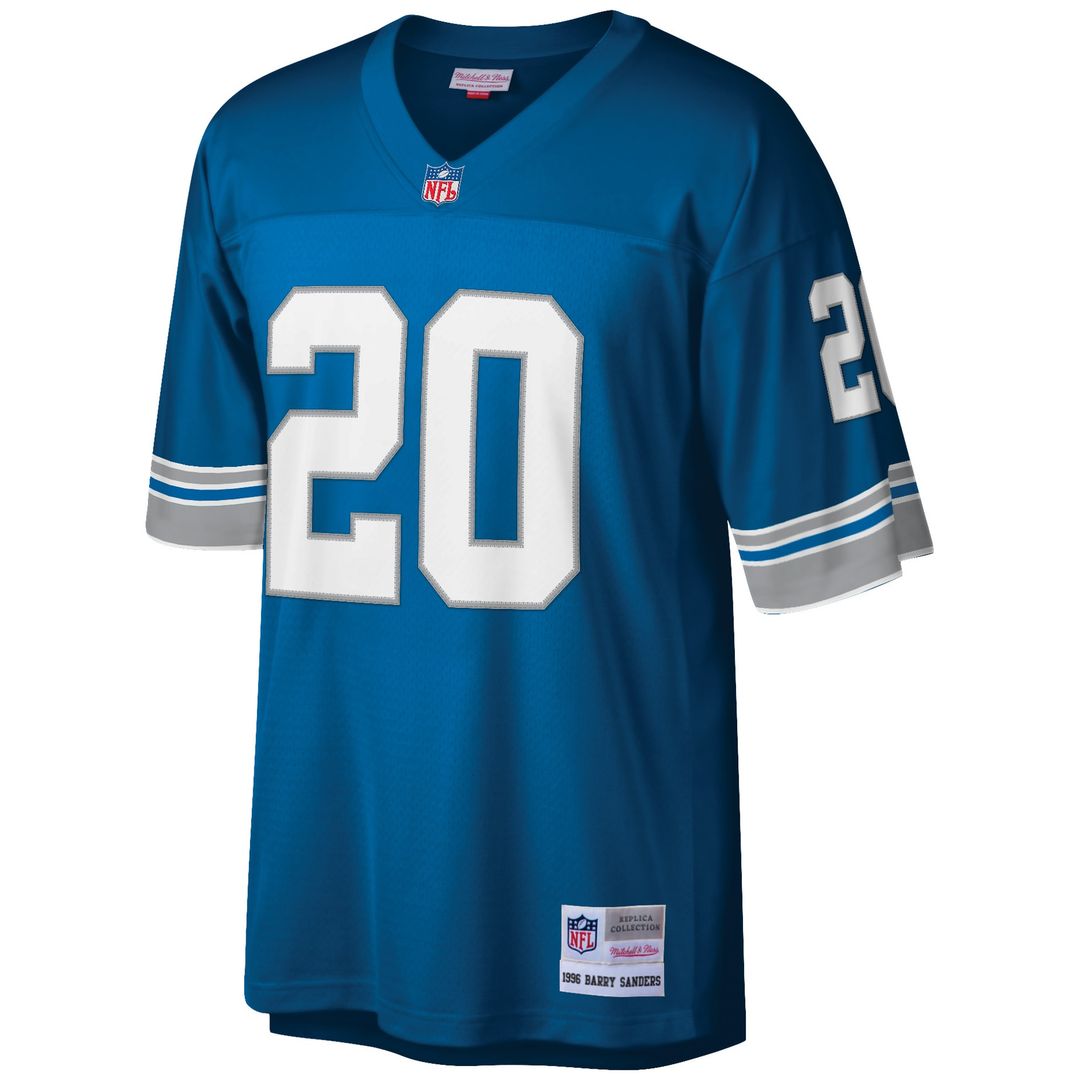 Barry Sanders Detroit Lions Mitchell & Ness Big & Tall 1996 Retired Player Replica Jersey - White Official NFL Team Apparel Football Fan Gear