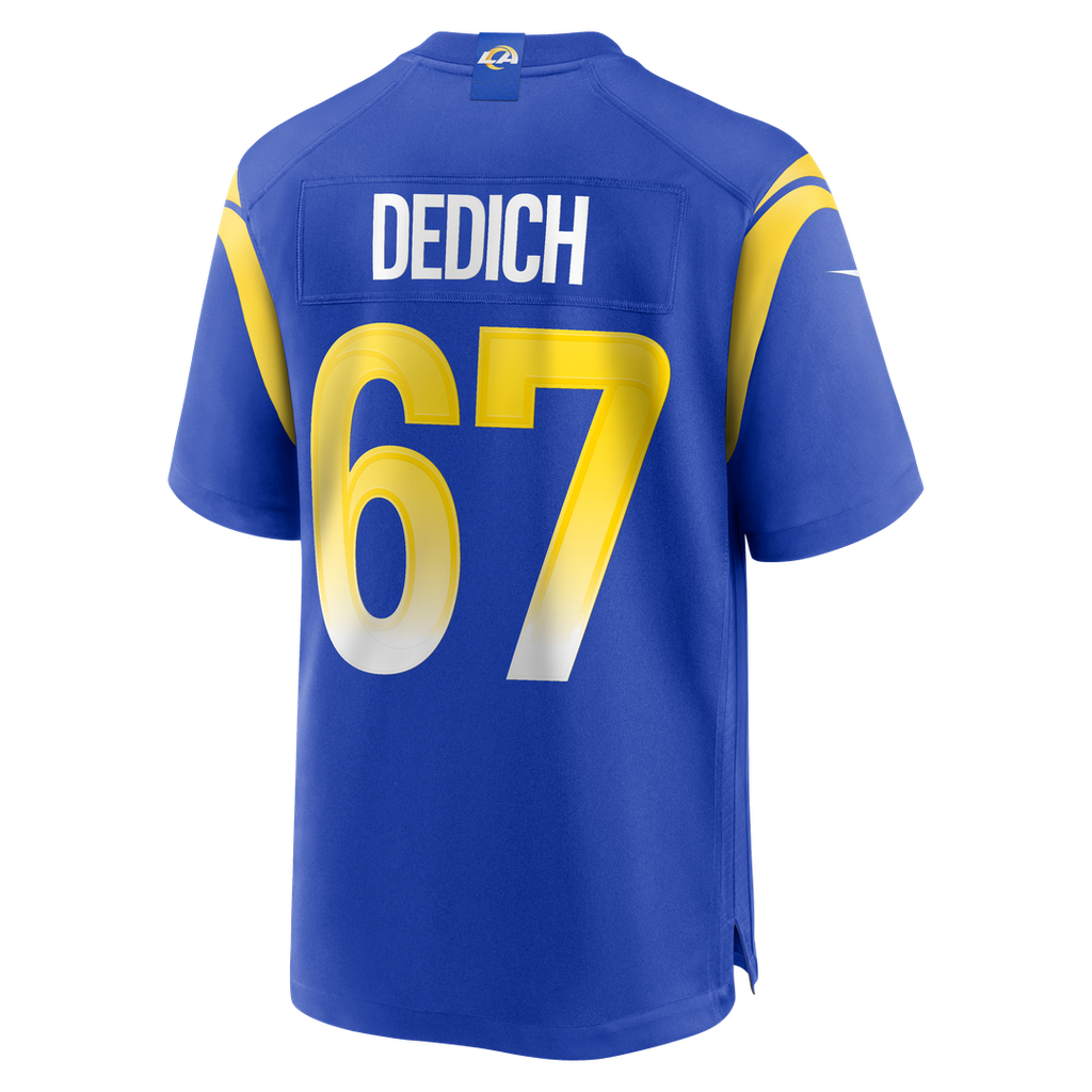 Justin Dedich Los Angeles Rams Nike Game Jersey - Royal Official NFL Team Apparel Football Fan Gear