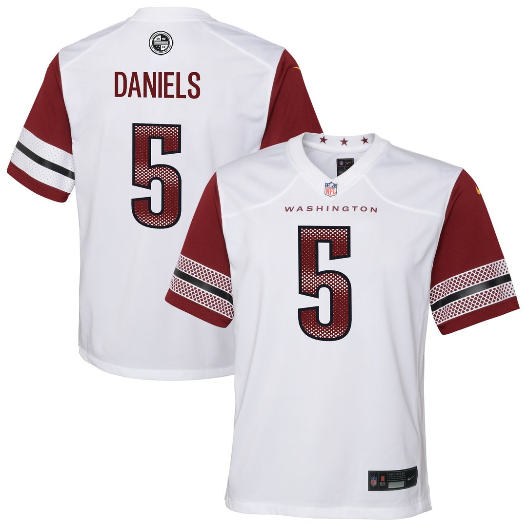 Jayden Daniels Washington Commanders Nike Youth Alternate Game Jersey - Black Official NFL Team Apparel Football Fan Gear