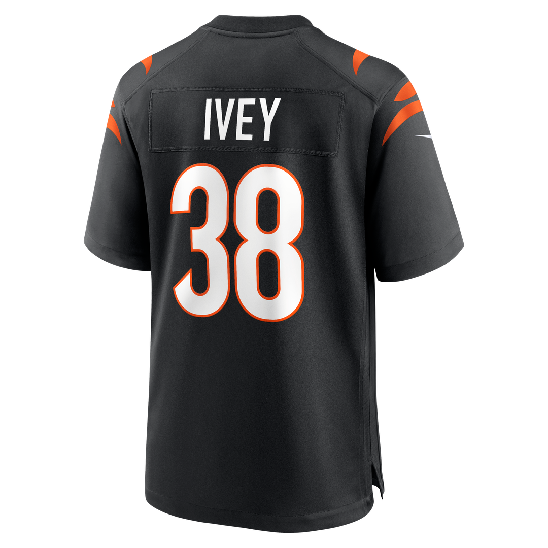DJ Ivey Cincinnati Bengals Nike Team Game Jersey - Black Official NFL Team Apparel Football Fan Gear