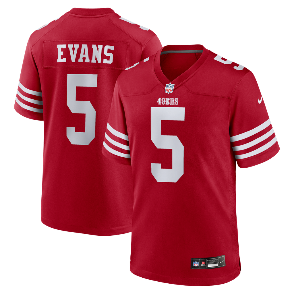 Mike Evans San Francisco 49ers Nike Game Jersey - Scarlet Official NFL Team Apparel Football Fan Gear