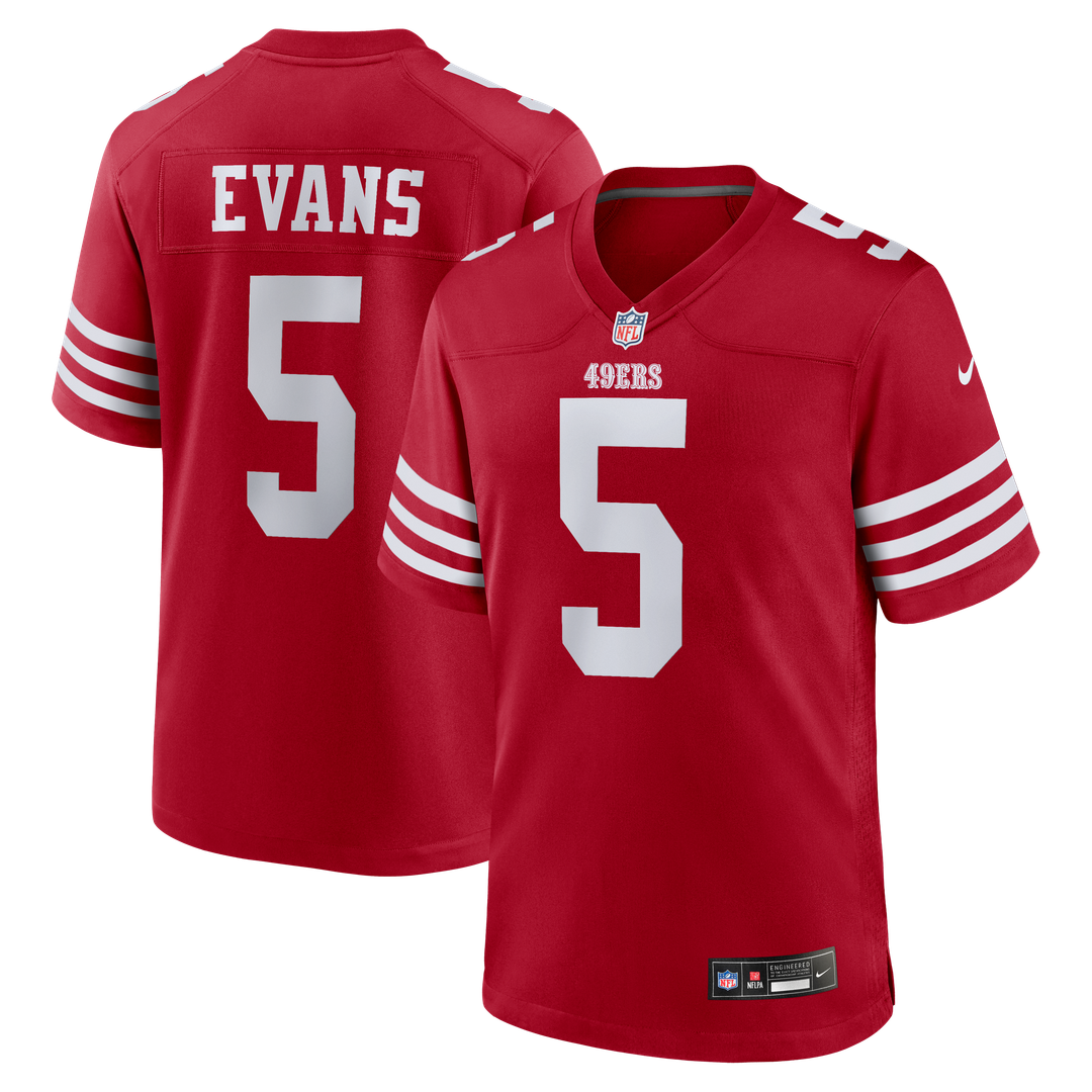 Mike Evans San Francisco 49ers Nike Game Jersey - Scarlet Official NFL Team Apparel Football Fan Gear