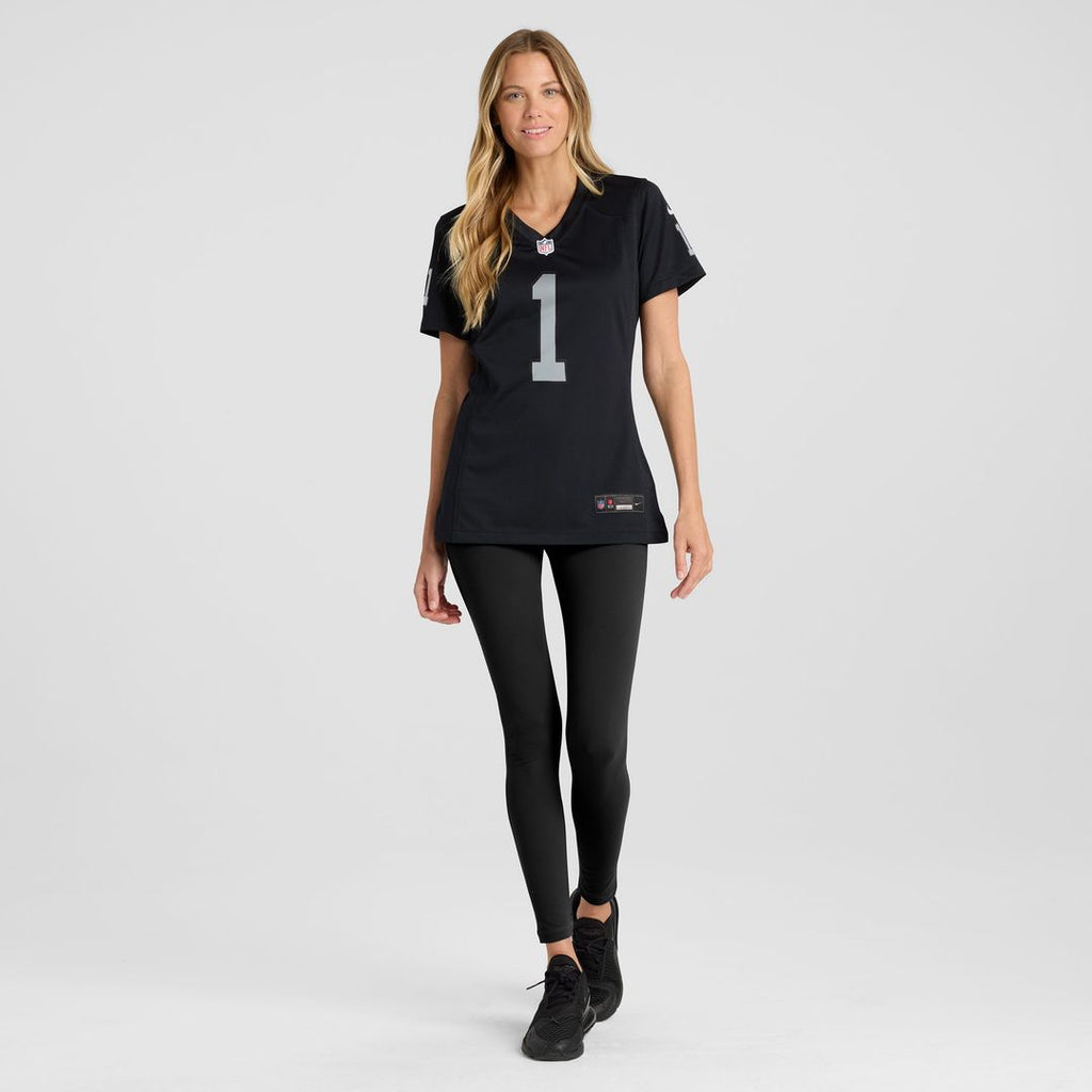 Number 1 Bride Las Vegas Raiders Nike Women's Game Jersey - Black Official NFL Team Apparel Football Fan Gear