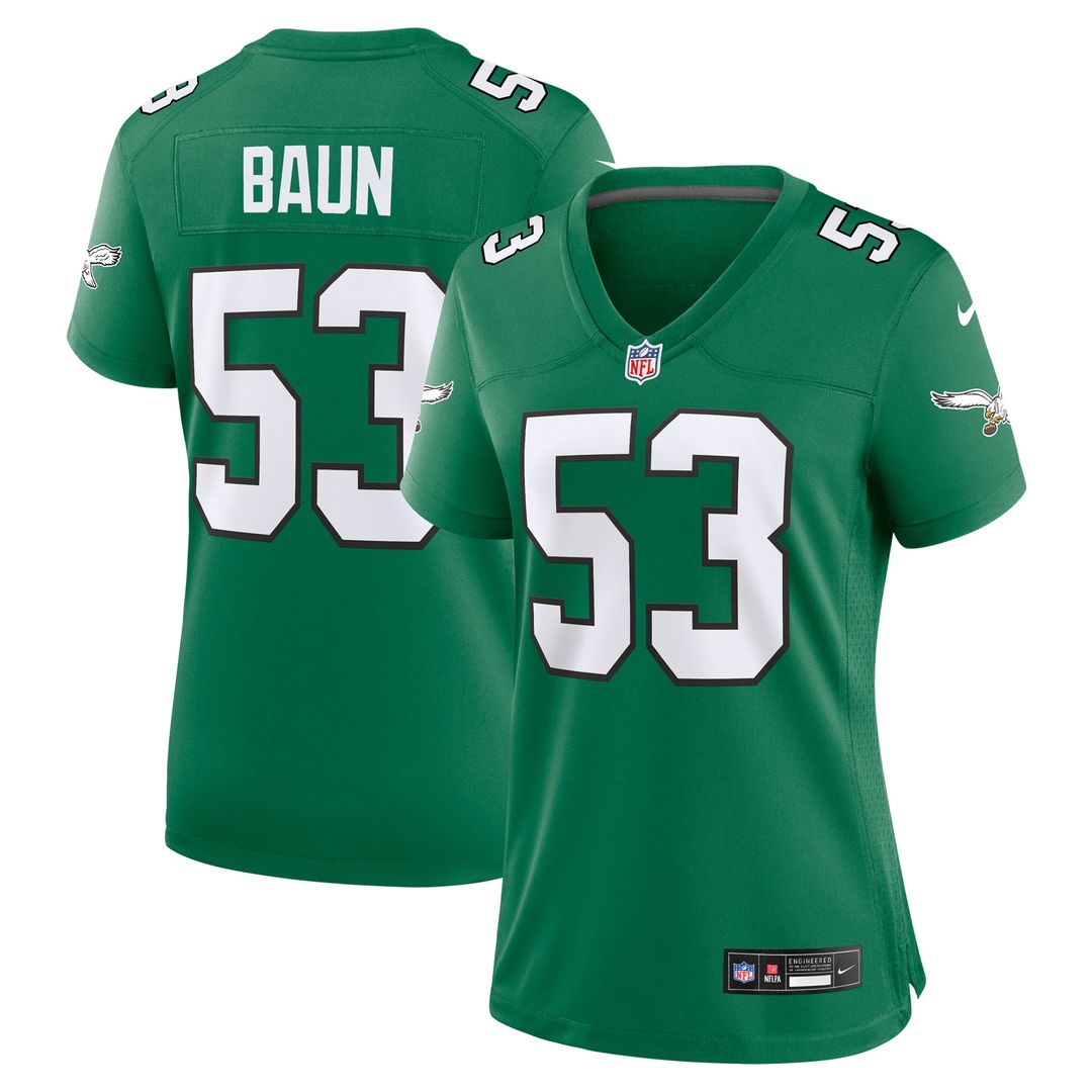 Zack Baun Philadelphia Eagles Nike Women's Game Jersey - Midnight Green Official NFL Team Apparel Football Fan Gear