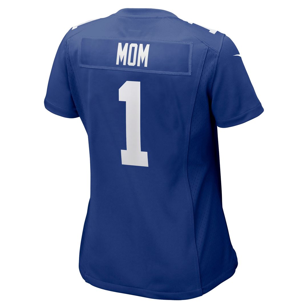Number 1 Mom New York Giants Nike Women's Game Jersey - Royal Official NFL Team Apparel Football Fan Gear