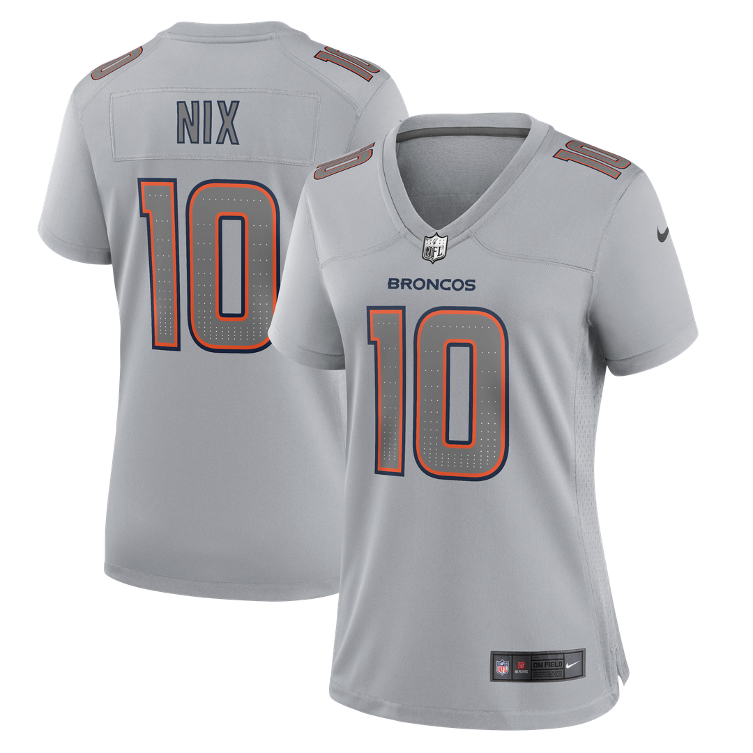 Bo Nix Denver Broncos Nike Women's Fashion Atmosphere Fashion Game Jersey - Gray Official NFL Team Apparel Football Fan Gear