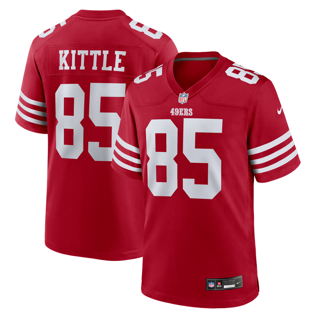 George Kittle San Francisco 49ers Nike Team Game Jersey - Scarlet Official NFL Team Apparel Football Fan Gear