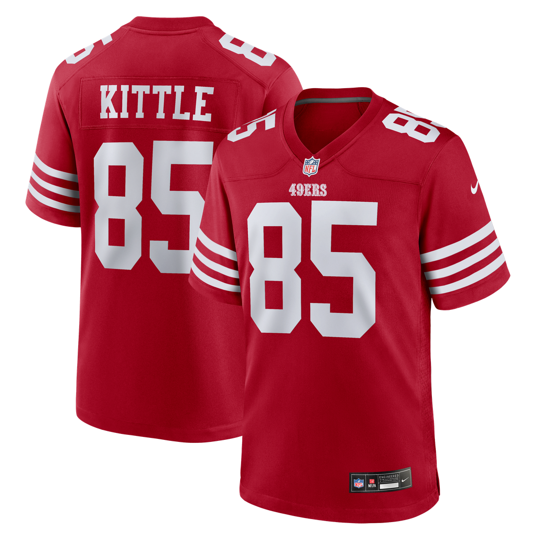 George Kittle San Francisco 49ers Nike Team Game Jersey - Scarlet Official NFL Team Apparel Football Fan Gear
