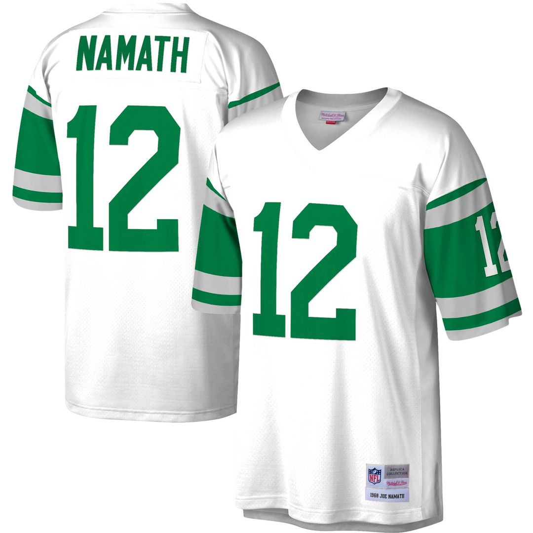 Joe Namath New York Jets Mitchell & Ness Legacy Replica Jersey - Kelly Green Official NFL Team Apparel Football Fan Gear