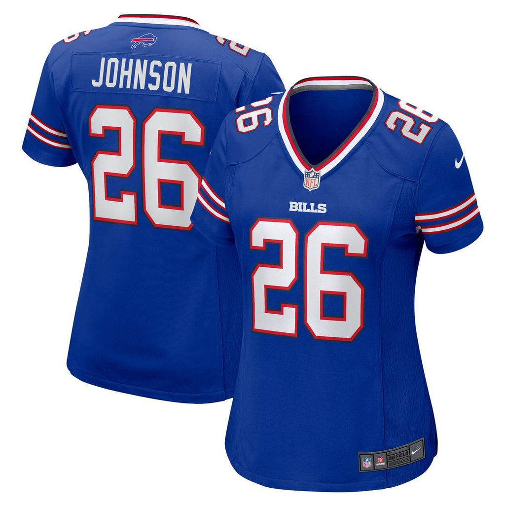 Ty Johnson Buffalo Bills Nike Women's Team Game Jersey - Royal Official NFL Team Apparel Football Fan Gear