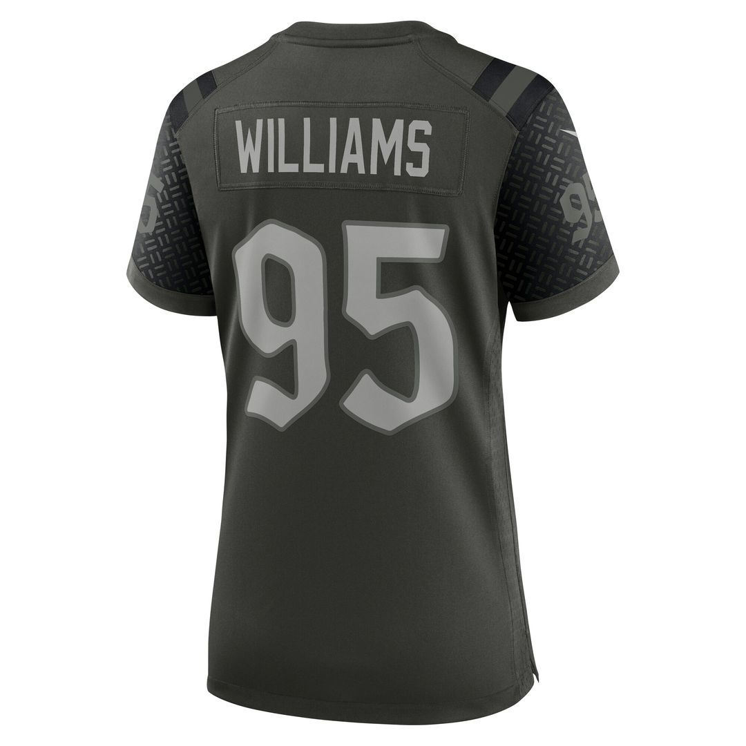 Quinnen Williams New York Jets Nike Women's 2025 Rivalries Collection Game Jersey - Gotham Green Official NFL Team Apparel Football Fan Gear