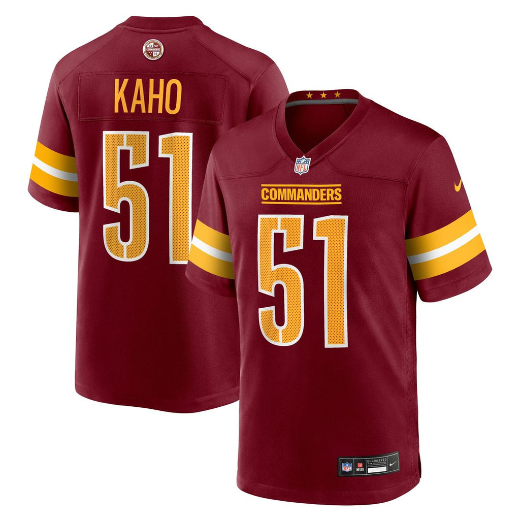 Ale Kaho Washington Commanders Nike Team Game Jersey - Burgundy Official NFL Team Apparel Football Fan Gear