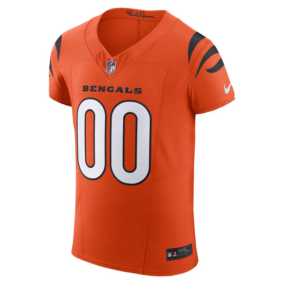 Cincinnati Bengals Nike Alternate Vapor F.U.S.E. Elite Custom Jersey - Men's Orange Official NFL Team Apparel Football Fan Gear