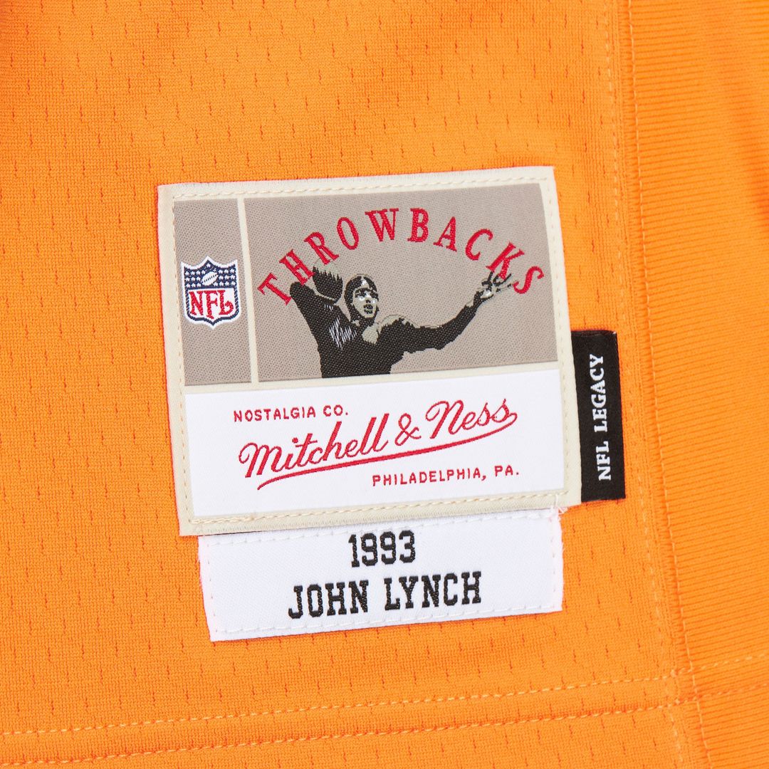 John Lynch Tampa Bay Buccaneers Mitchell & Ness 1993 Legacy Replica Jersey - Orange Official NFL Team Apparel Football Fan Gear