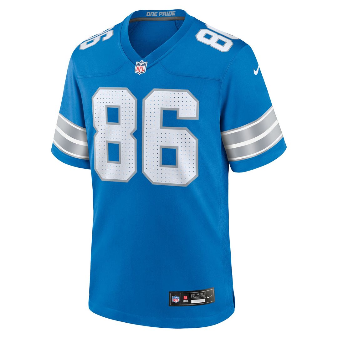 Anthony Firkser Detroit Lions Nike Team Game Jersey - Blue Official NFL Team Apparel Football Fan Gear