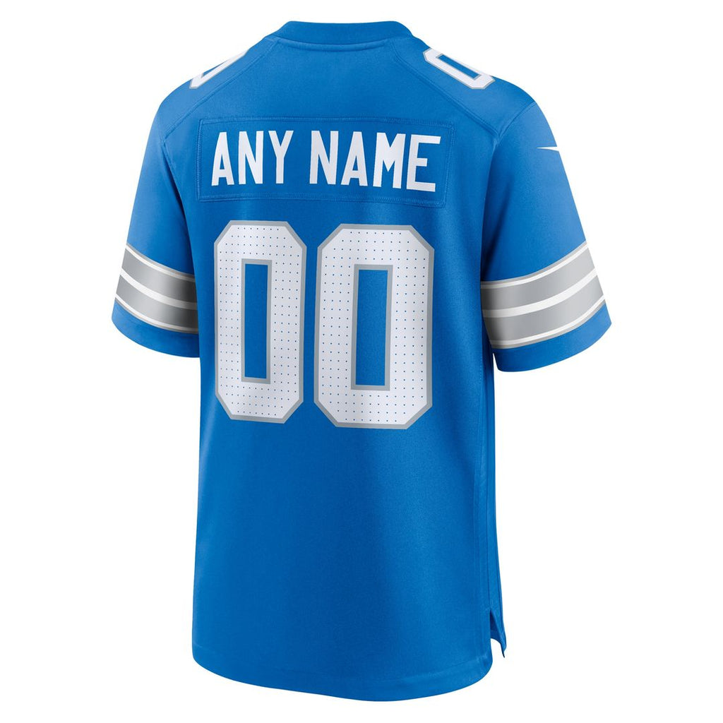 Detroit Lions Nike Custom Game Jersey - Blue Official NFL Team Apparel Football Fan Gear