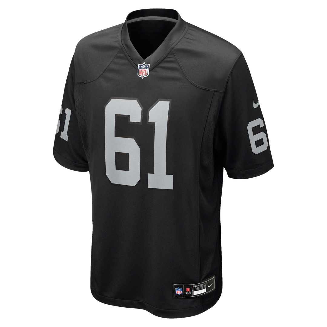 Jordan Meredith Las Vegas Raiders Nike Game Player Jersey - Black Official NFL Team Apparel Football Fan Gear