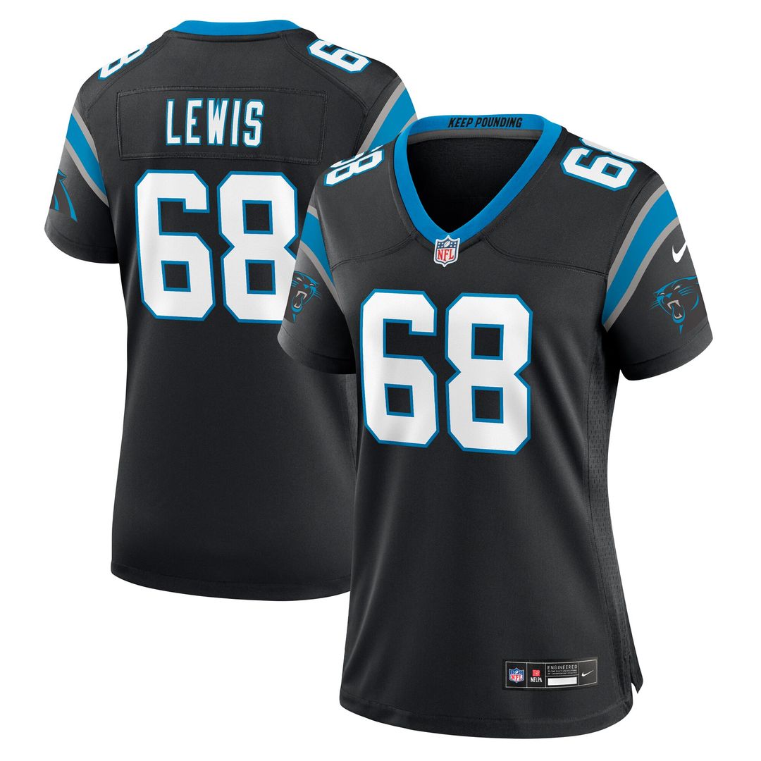 Damien Lewis Carolina Panthers Nike Women's Game Jersey - Black Official NFL Team Apparel Football Fan Gear