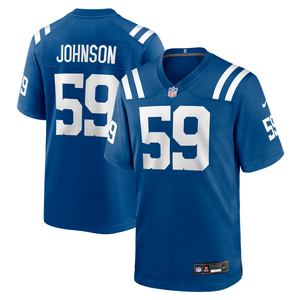 Buddy Johnson Indianapolis Colts Nike Team Game Jersey - Royal Official NFL Team Apparel Football Fan Gear