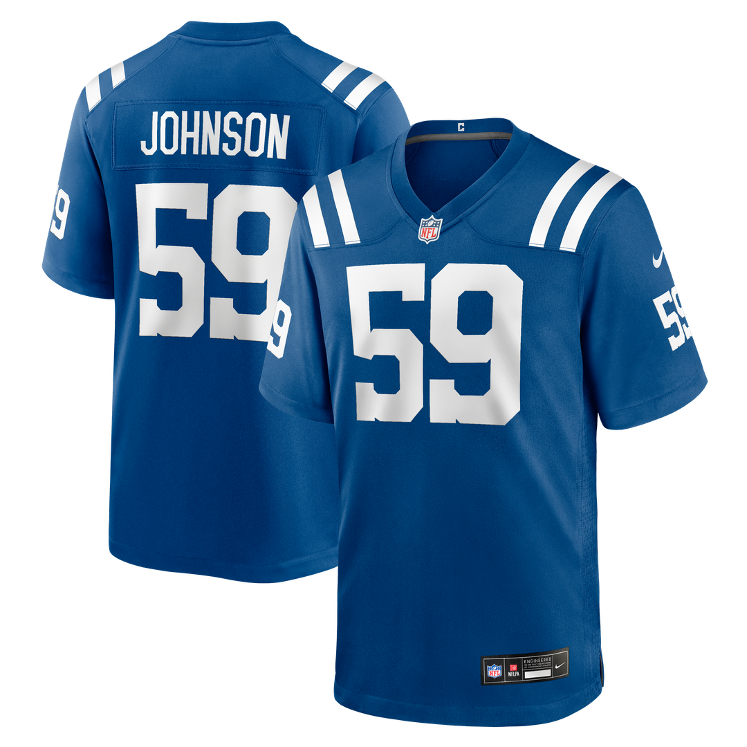 Buddy Johnson Indianapolis Colts Nike Team Game Jersey - Royal Official NFL Team Apparel Football Fan Gear