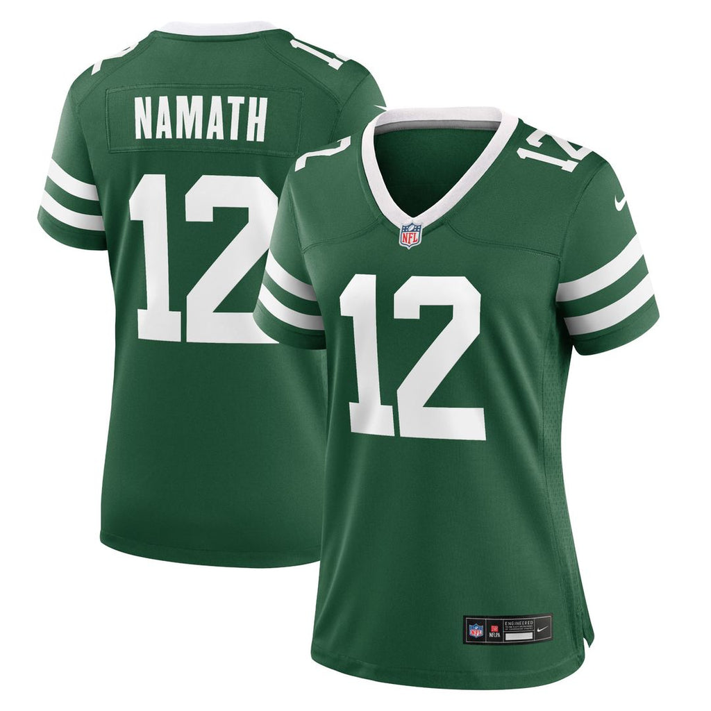 Joe Namath New York Jets Nike Women's Retired Player Game Jersey - Legacy Green Official NFL Team Apparel Football Fan Gear