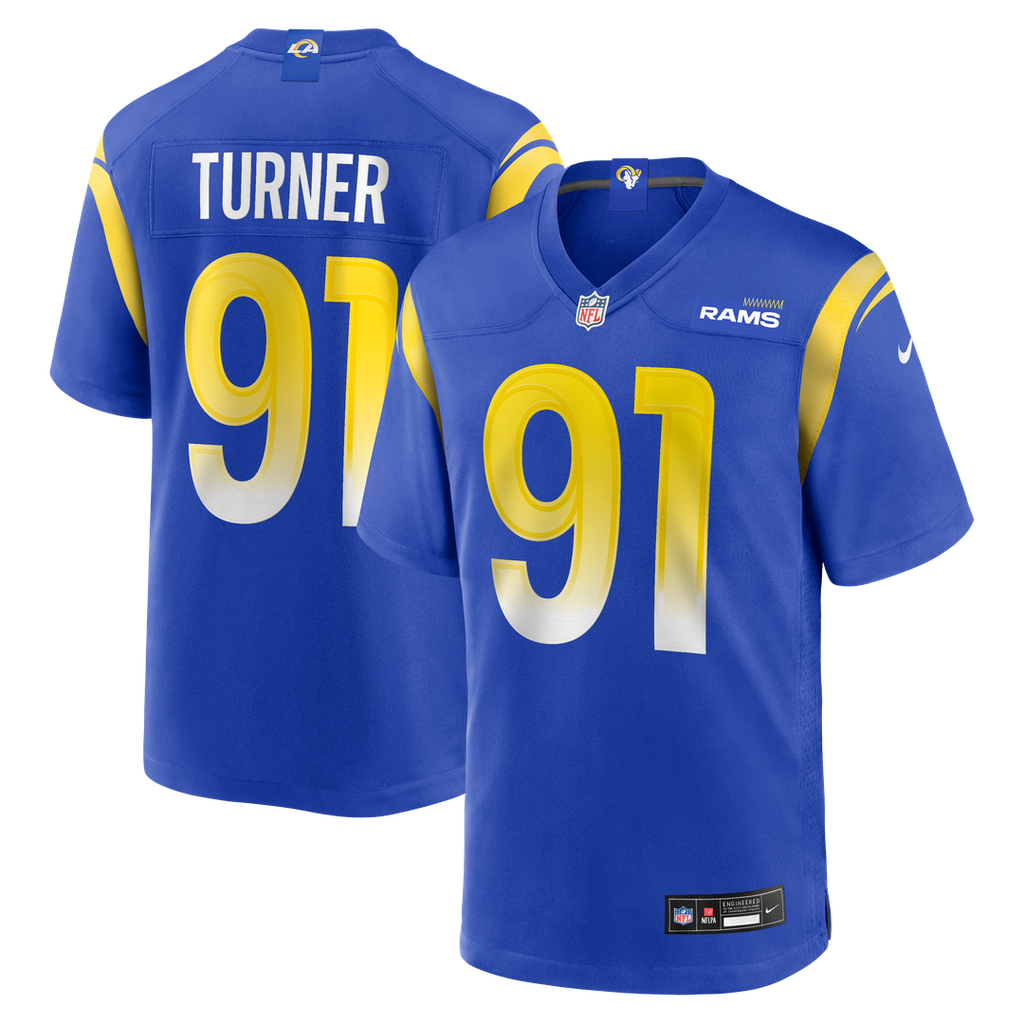 Kobie Turner Los Angeles Rams Nike Home Game Jersey - Royal Official NFL Team Apparel Football Fan Gear