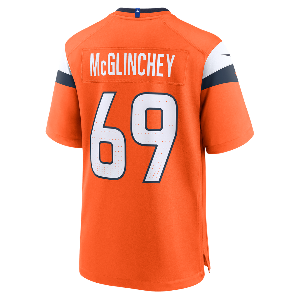 Mike McGlinchey Denver Broncos Nike Team Game Jersey - Orange Official NFL Team Apparel Football Fan Gear