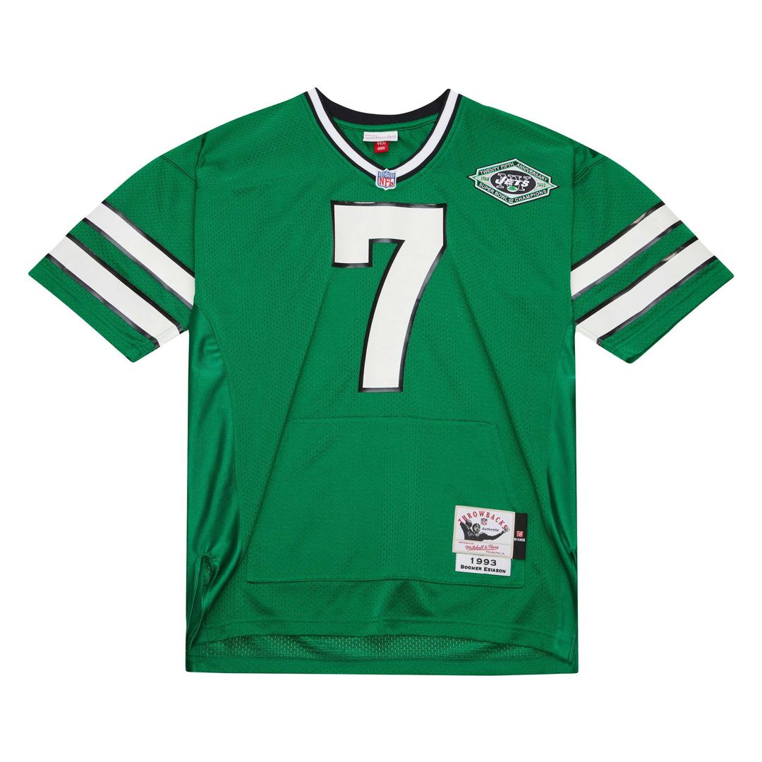 Boomer Esiason New York Jets Mitchell & Ness 1993 Authentic Throwback Retired Player Pocket Jersey - Kelly Green Official NFL Team Apparel Football Fa