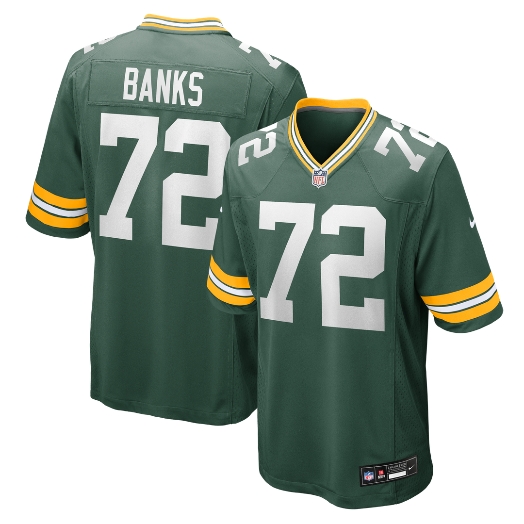 Brant Banks Green Bay Packers Nike Team Game Jersey - Green Official NFL Team Apparel Football Fan Gear