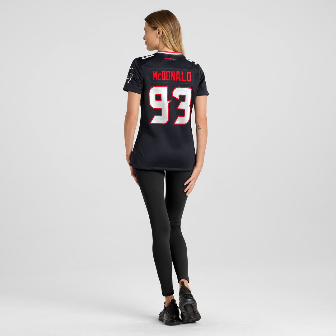 Kayden McDonald Houston Texans Nike Women's Team Game Jersey - Navy Official NFL Team Apparel Football Fan Gear
