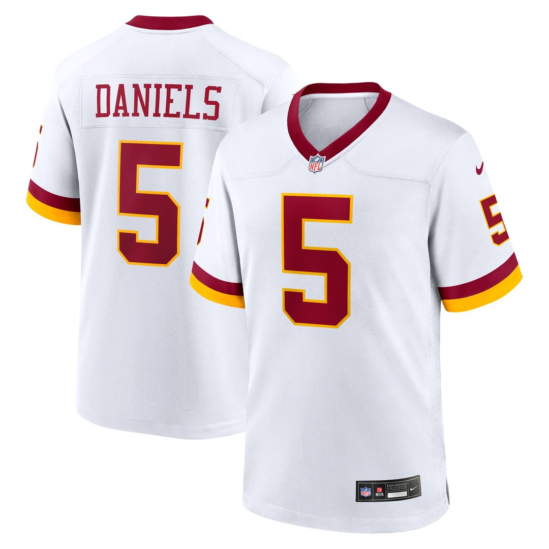 Jayden Daniels Washington Commanders Nike Game Super Bowl Era Jersey - White Official NFL Team Apparel Football Fan Gear