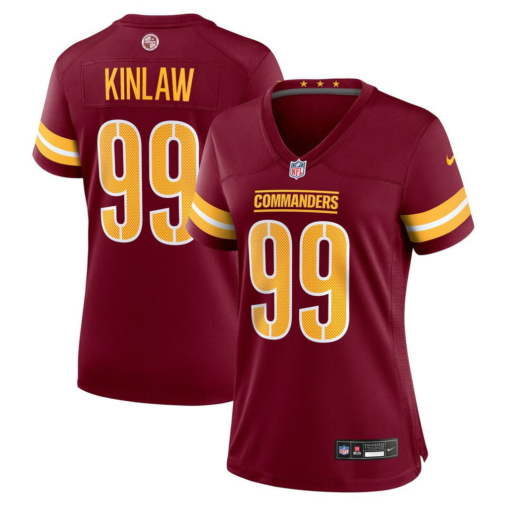 Javon Kinlaw Washington Commanders Nike Women's Team Game Jersey - Burgundy Official NFL Team Apparel Football Fan Gear