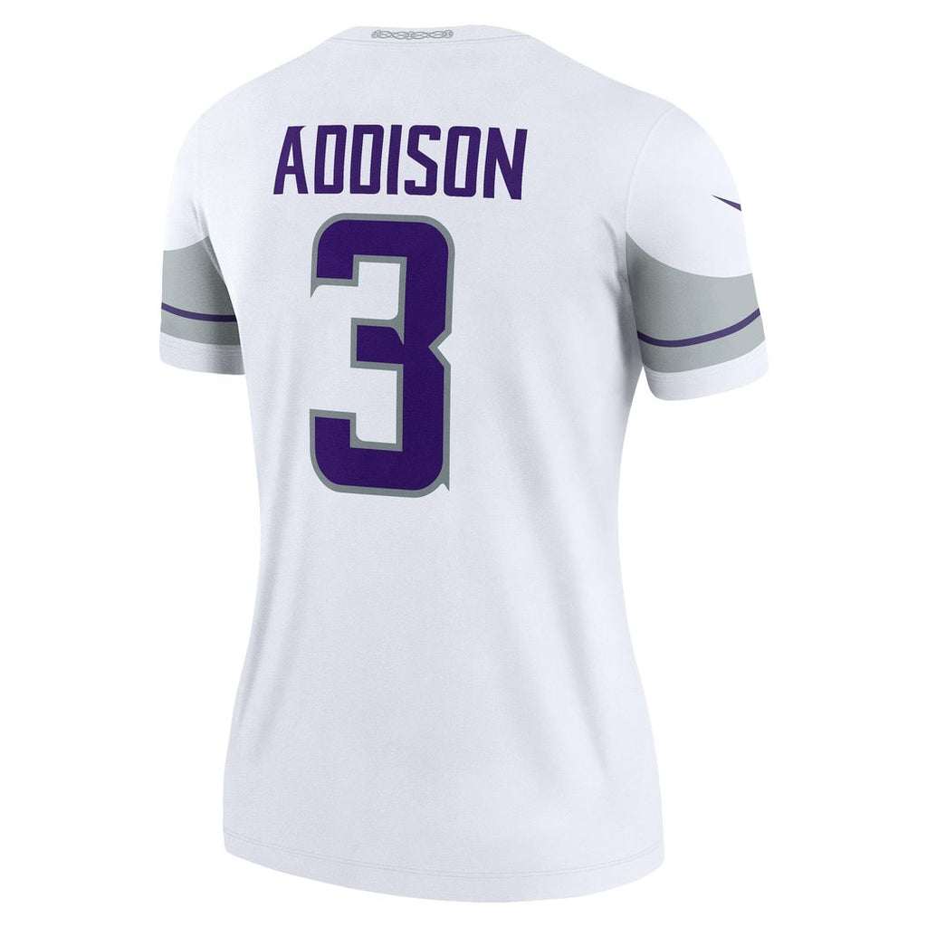 Jordan Addison Minnesota Vikings Nike Women's Alternate Legend Player Performance Top - White NFL Fan Gear Popular Style