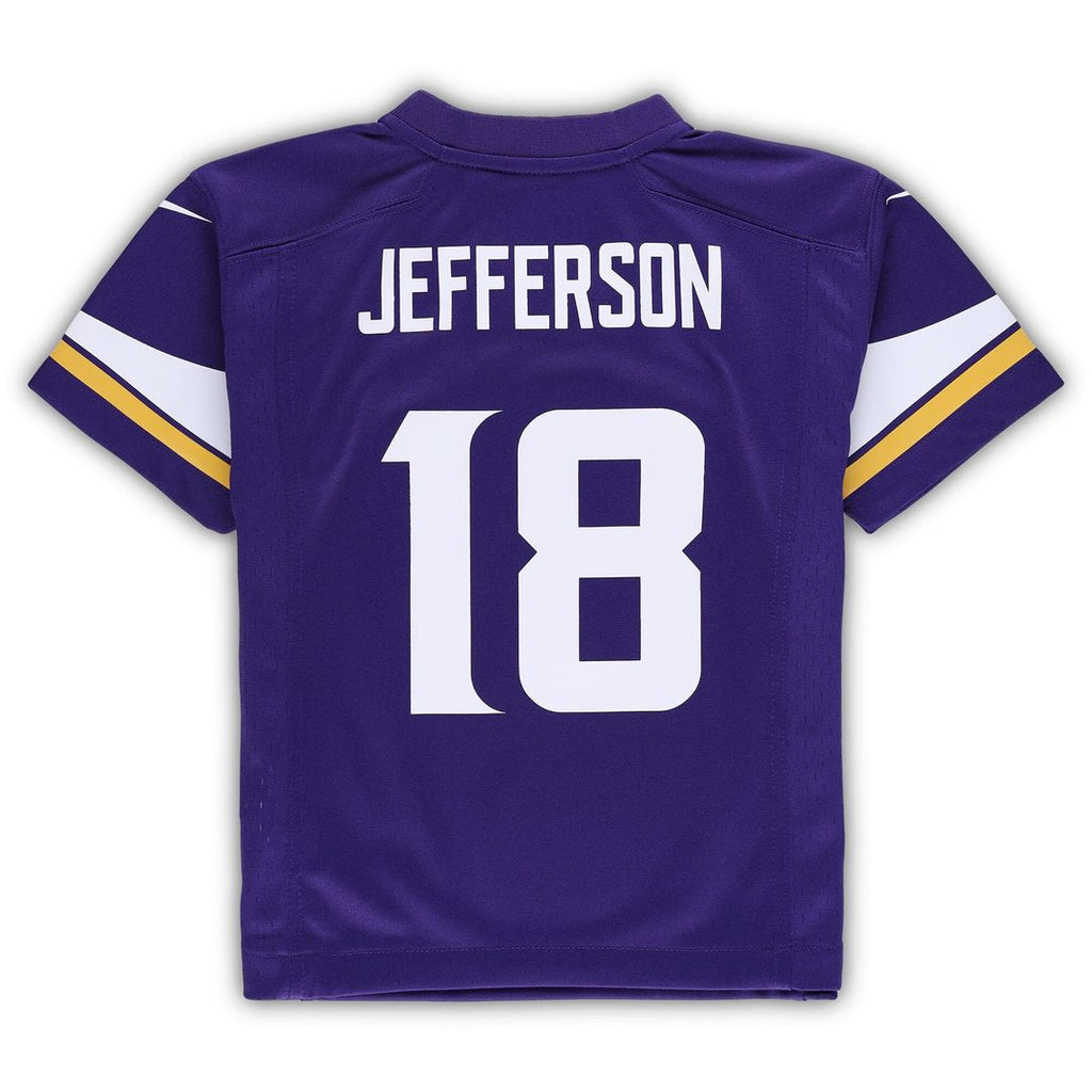 Justin Jefferson Minnesota Vikings Nike Preschool Game Jersey - Purple Official NFL Team Apparel Football Fan Gear