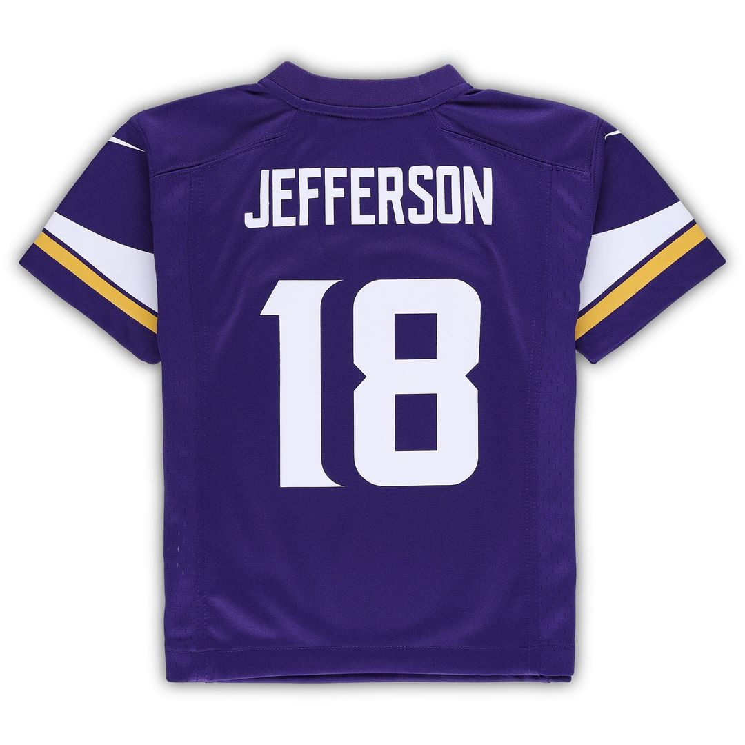 Justin Jefferson Minnesota Vikings Nike Preschool Game Jersey - Purple Official NFL Team Apparel Football Fan Gear