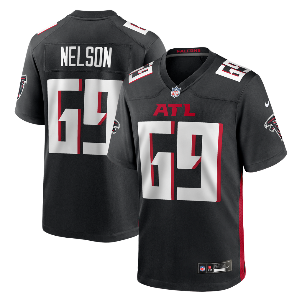 Jack Nelson Atlanta Falcons Nike Team Game Jersey - Black Official NFL Team Apparel Football Fan Gear