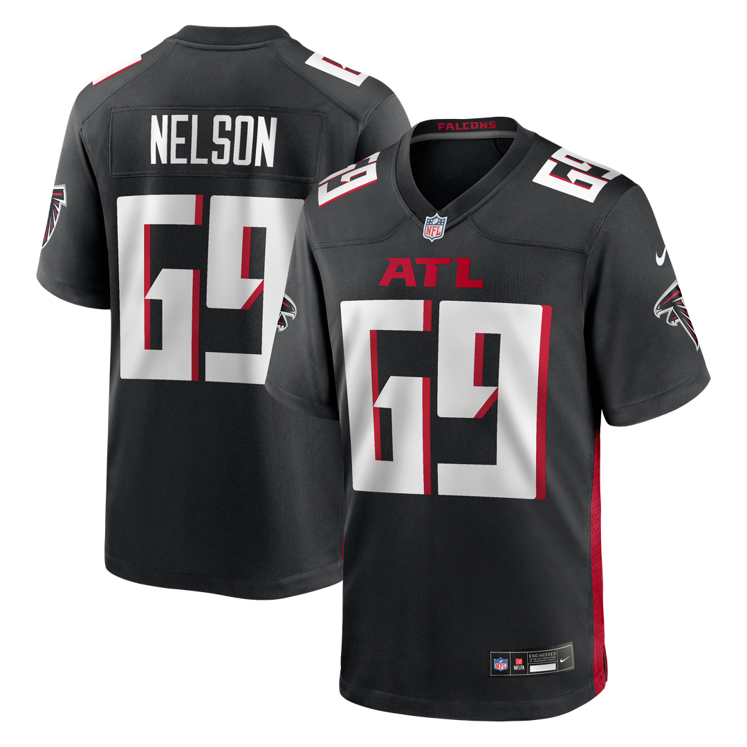 Jack Nelson Atlanta Falcons Nike Team Game Jersey - Black Official NFL Team Apparel Football Fan Gear