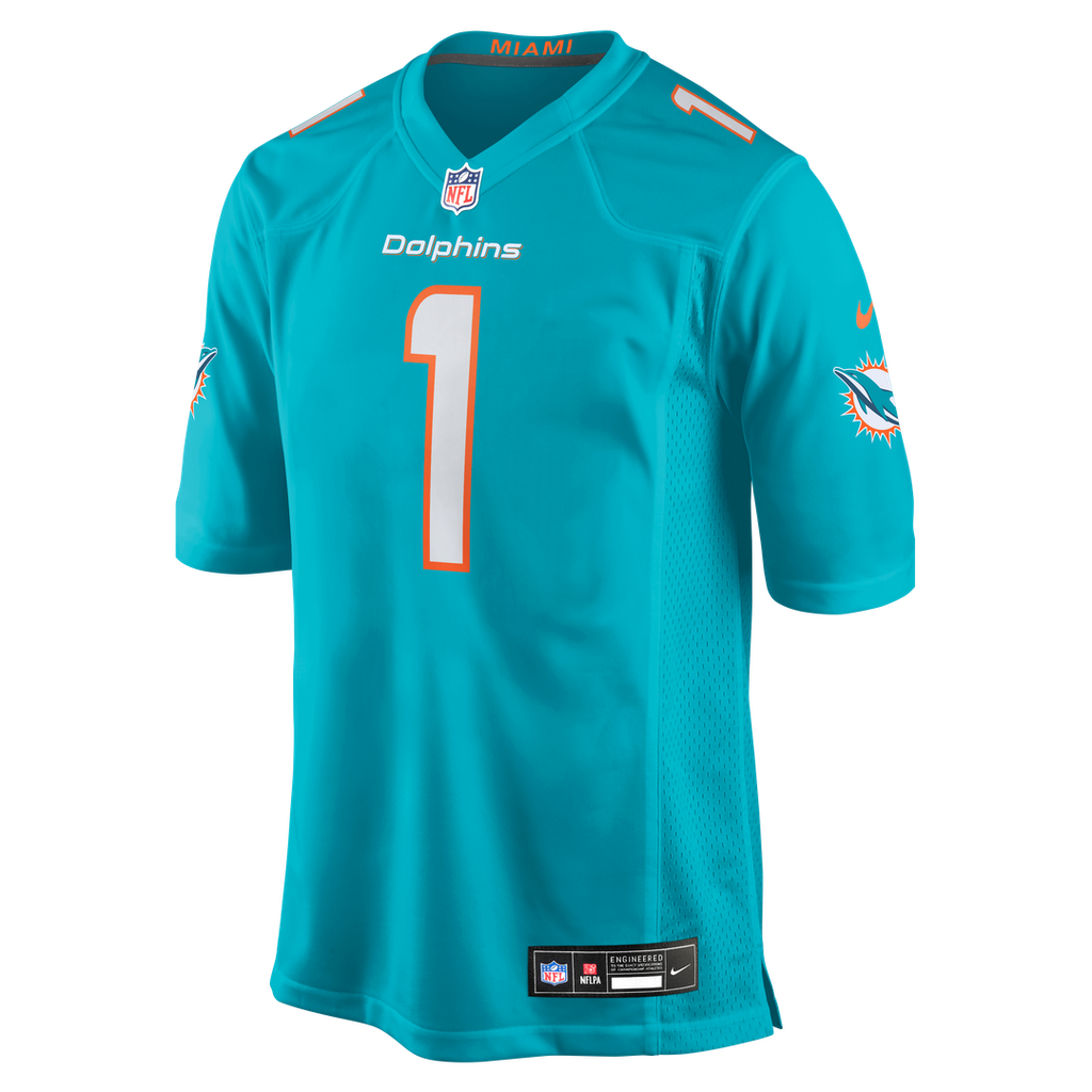 Chris Johnson Miami Dolphins Nike 2026 NFL Draft First Round Pick No. 27 Team Game Jersey - Aqua Official NFL Team Apparel Football Fan Gear