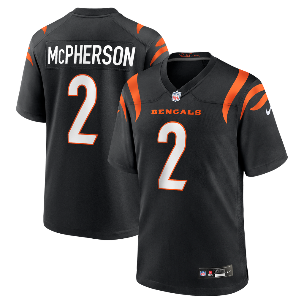 Evan McPherson Cincinnati Bengals Nike Game Jersey - Black Official NFL Team Apparel Football Fan Gear